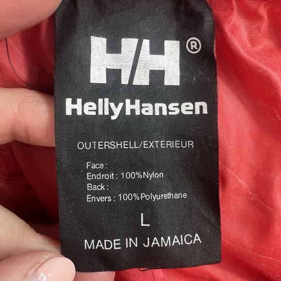 Helly Hansen L Large Rain Pants Red Packable Nylon Water Resistant Pull On - Picture 8 of 16